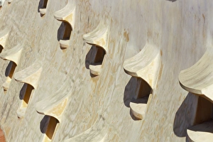 Repeating Prints: View of Gaudis Casa Mila modernist roof