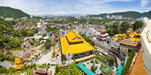 Penang Prints: View over George Town from Kek Lok Si Temple, Penang, Malaysia, Southeast Asia, Asia