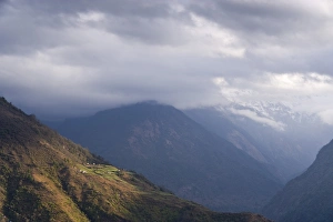 Ghandruk Prints: View from Ghandruk, Annapurna Himal, Nepal, Himalayas, Asia