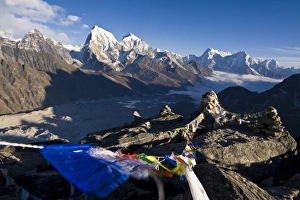 View from Gokyo Ri, 5300 metres, Dudh Kosi Valley, Solu Khumbu (Everest) Region, Nepal, Himalayas, Asia