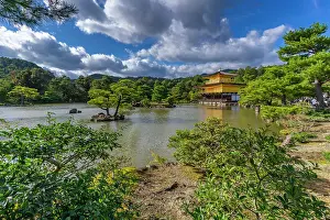 Aesthetic Prints: View of Golden Temple (Kinkaku-ji) (Temple of the Golden Pavilion)