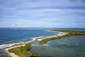 Venezuela Prints: View of Gran Roque, Archipelago Los Roques National Park, Venezuela, South America