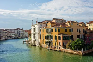 Cityscapes Prints: View of the Grand Canal from the Ponte de l'Accademia towards Ca Rezzonico