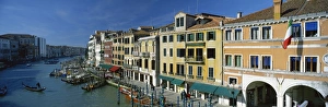 View along Grand Canal from Rialto Bridge, Venice, UNESCO World Heritage Site