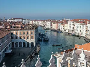 City View Prints: View of the Grand Canal from the rooftop terrace of the Fondaco dei Tedeschi