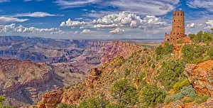 Watchtower Prints: View of Grand Canyon west of the historic Watch Tower, managed by the National Park