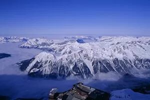 Resort Gallery: View of the Grand Massif and ski resort of Flaine, Aguile du Midi, Chamonix