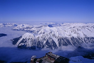 Images Dated 30th July 2008: View of the Grand Massif and ski resort of Flaine, Aguile du Midi, Chamonix
