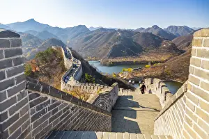 View of Great Wall of China at Huanghua Cheng (Yellow Flower), UNESCO World Heritage Site