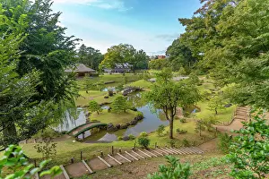Footpaths Prints: View of Gyokusenin Maru Garden in the grounds of Kanazawa Castle