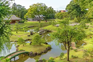 Handmade Prints: View of Gyokusenin Maru Garden in the grounds of Kanazawa Castle