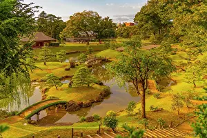 Kanazawa Prints: View of Gyokusenin Maru Garden in the grounds of Kanazawa Castle