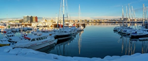 Chilly Prints: View of Hafnarfjorour Marina in winter, Hafnarfjorour, Iceland