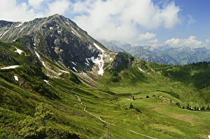 Kleines Walsertal Prints: View of Hammerspitze from Kanzelwand, Kleines Walsertal, Austria, Europe