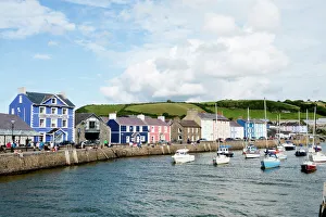 A view of the harbour at Aberaeron, Ceredigion, Wales, United Kingdom, Europe