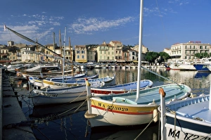 Cassis Prints: View across the harbour in the evening, Cassis, Bouches-du-Rhone, Provence