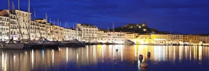 Livorno Province Prints: View over the harbour to Forte Stella Fortress