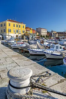 View of harbour and the old town, Rovinj, Istria, Croatia, Adriatic, Europe