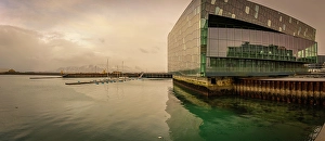 Centre Prints: View of the Harpa Concert Hall and Conference Centre, Reykjavik, Iceland