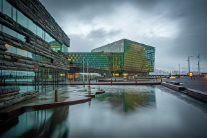 Reflective Prints: View of the Harpa Concert Hall and Conference Centre, Reykjavik, Iceland