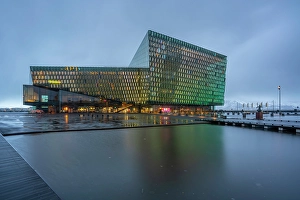 Conditions Prints: View of the Harpa Concert Hall and Conference Centre, Reykjavik, Iceland