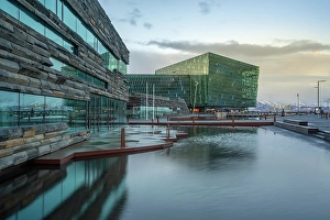 Centre Prints: View of the Harpa Concert Hall and Conference Centre, Reykjavik, Iceland