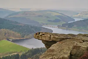 Derbyshire Prints: View from Hathersage Edge to Ladybower Reservoir and Derwent Valley