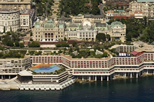 Affluence Prints: View from helicopter of the Casino, Monte Carlo, Monaco, Cote d Azur, Europe