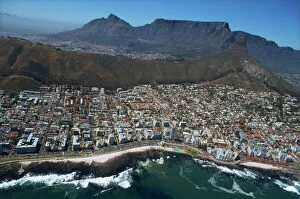Images Dated 25th February 2008: View from helicopter of coastline, Cape Town, Cape Province, South Africa, Africa