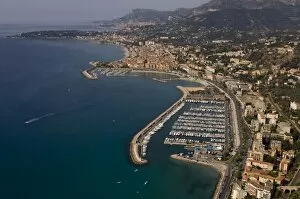 Images Dated 27th August 2007: View from helicopter of Menton, Alpes-Maritimes, Provence, Cote d Azur