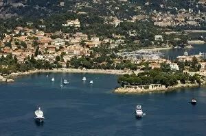 View from helicopter of St. Jean Cap Ferrat, Alpes-Maritimes, Provence
