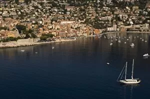 Images Dated 27th August 2007: View from helicopter of Villefranche, Alpes-Maritimes, Provence, Cote d Azur