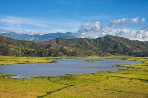 Plateau Prints: View over the highland plateau of Suai, East Timor, Southeast Asia, Asia