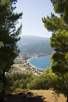 Ionian Islands Prints: View from top of hill near Sami