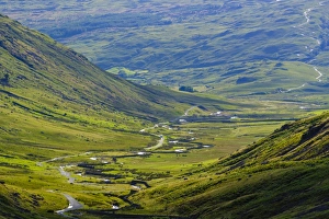 View of hills, dales and valleys in the Lake District, UNESCO World Heritage Site