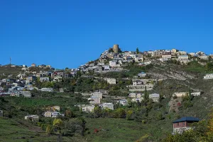 Settlement Prints: View from a hillside overlooking the town of Kubachi in Dagestan