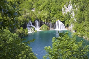 Falls Prints: View from hillside path to falls at the head of Milanovac Lake