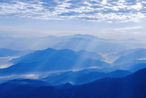 Generic Location Prints: View of the Himalayan mountains from Nagarkot village