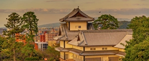Ishikawa Prints: View of Hishi Yagura at sunset