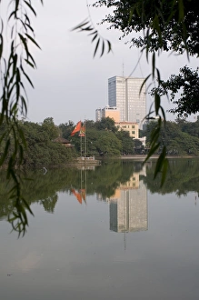 Ha Noi Prints: View on Hoan Kiem Lake, Hanoi, Vietnam, Indochina, Southeast Asia, Asia