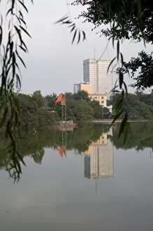 Images Dated 25th December 2009: View on Hoan Kiem Lake, Hanoi, Vietnam, Indochina, Southeast Asia, Asia