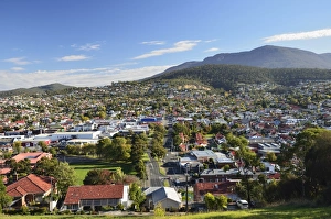 Suburban Prints: View of Hobart, Tasmania, Australia, Pacific
