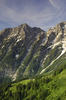 Images Dated 19th June 2008: View of the Hoher Goll mountain range from the Rossfeld Panoramastrasse