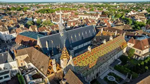 Streets Prints: View of Hospices de Beaune in Burgundy