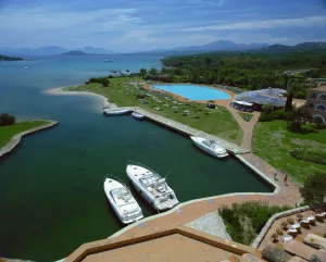 Hotels Prints: View from Hotel Cala di Volpe, Porto Cervo, Costa Smeralda, Sardinia, Italy