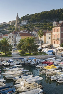 Hvar Island Prints: View of Hvar Harbour, Hvar Island, Dalmatia, Croatia, Europe