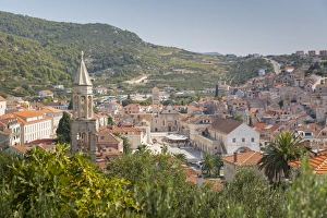 Hvar Island Prints: View over Hvar, Hvar Island, Dalmatia, Croatia, Europe