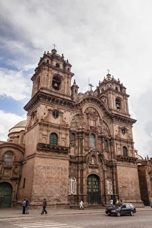 View over Iglesia de la Compania de Jesus church on Plaza de Armas, Cuzco, UNESCO World Heritage Site, Peru, South America