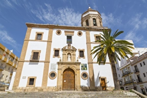 Arecaceae Prints: View of Iglesia de Nuestra Senora de la Merced Ronda, Ronda, Andalusia, Spain, Europe