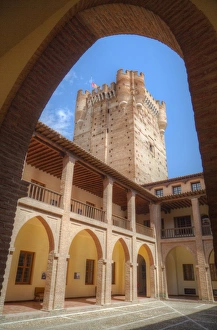 Valladolid Prints: View from Inner Courtyard, Castle of La Mota, built 12th century, Medina del Campo